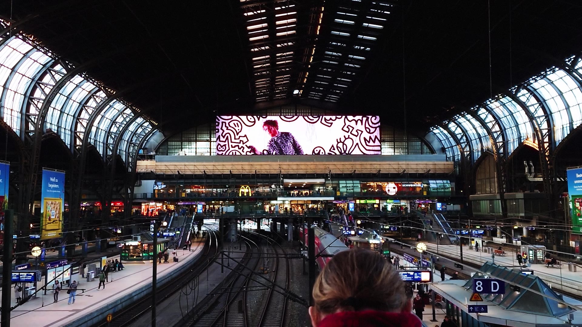 Mr Doodle takeover in a train station